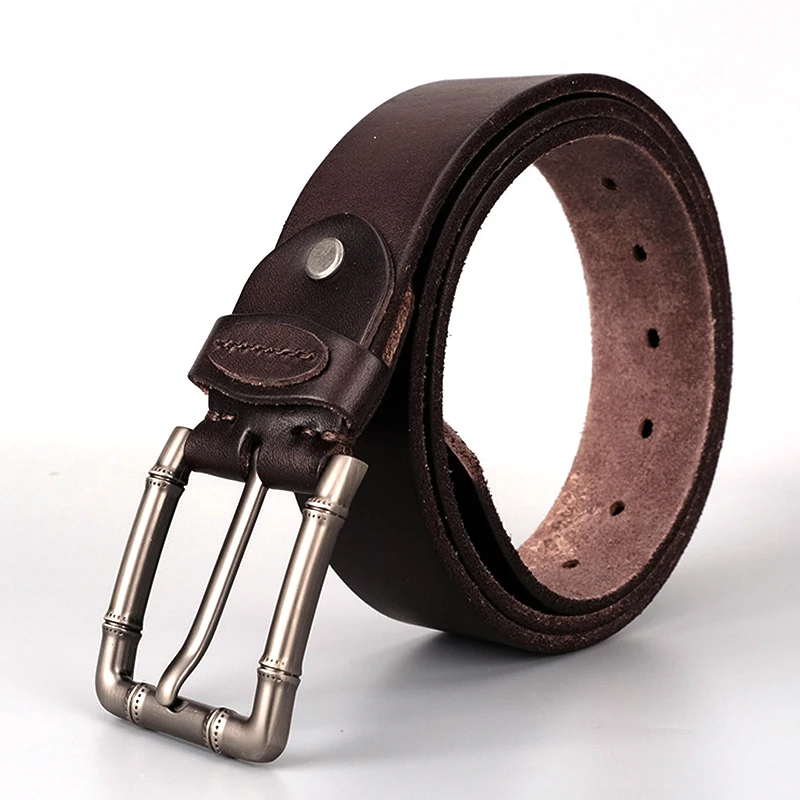 

men's genuine leather belt casual belts for man jean's buckle strap black color luxury quality wider fashion designer