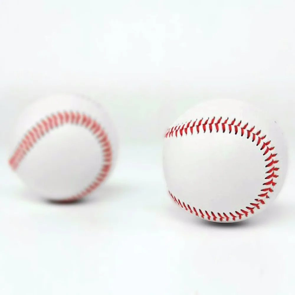 Ручной работы Бейсбол s ПВХ и ПУ Верхний Жесткий Мягкие Бейсбол шары мяч для Софтбола Training Упражнение Бейсбол шары Прямая доставка