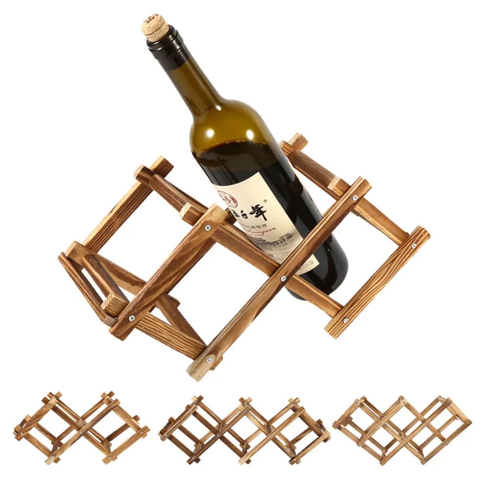 Hot Wooden Wine Rack 3 5 6 Bottles Holder Storage Home Kitchen Bar Wine