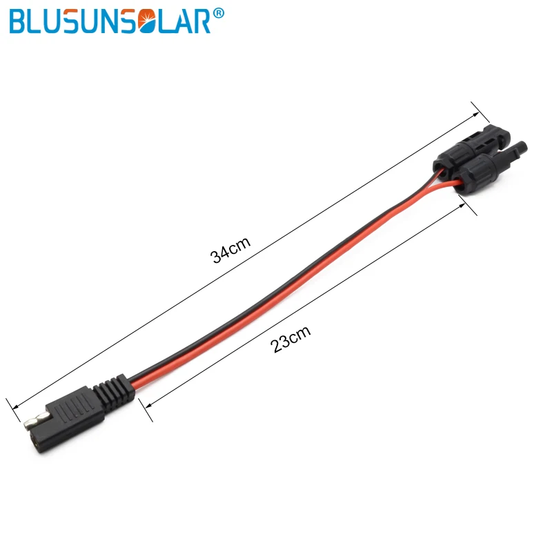 BLUSUNSOLAR 1 шт. SAE соединительный кабель с адаптером для аккумулятора 14AWG 1" DC мощность MC4 панели солнечные трейлер Штекер кабель провода