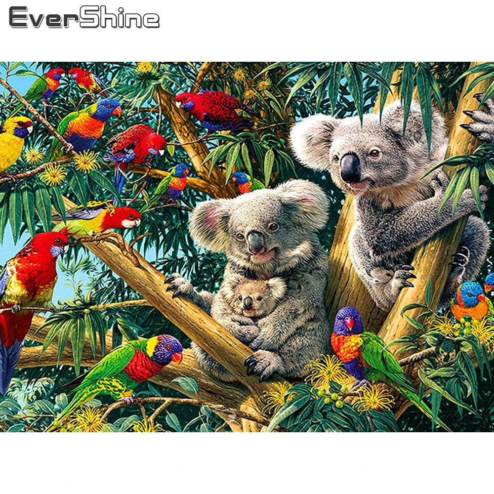 

EverShine Diamond Mosaic Full Display Koala Cross Stitch Diamond Painting Rhinestones Pictures Diamond Embroidery Sale Beadwork