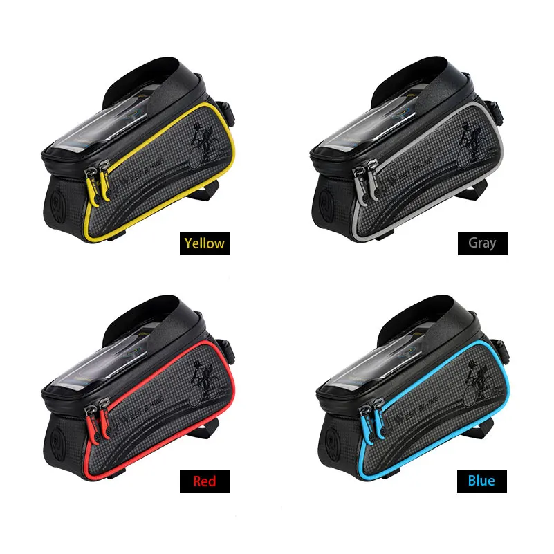 WEST BIKING Bicycle Bag Cycling Top Front Tube Frame Bag Waterproof 6.0 inches Phone Case Storage Touch Screen MTB Road Bike Bag