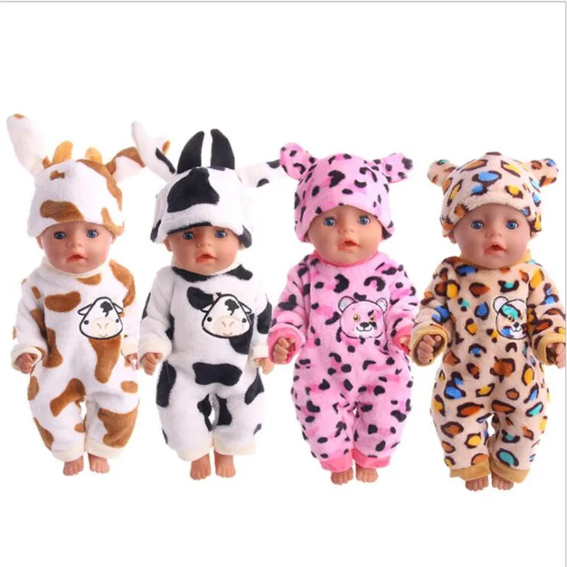 Кукла, Одежда для новорожденных, подходит для детей 17 дюймов, 40-43 см, кукла, молочная корова, тигр, слон, курица, кролик, одежда, аксессуары для ребенка, подарок
