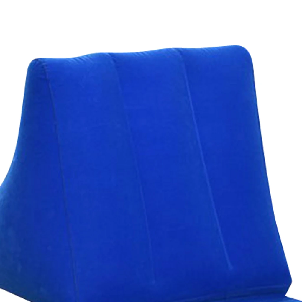 Inflatable Beach Sunbathing Camp Lounger Back Pillow Cushion Chair Air Sleep Bed Lying Seating Inflatable Beach Cushion Chair