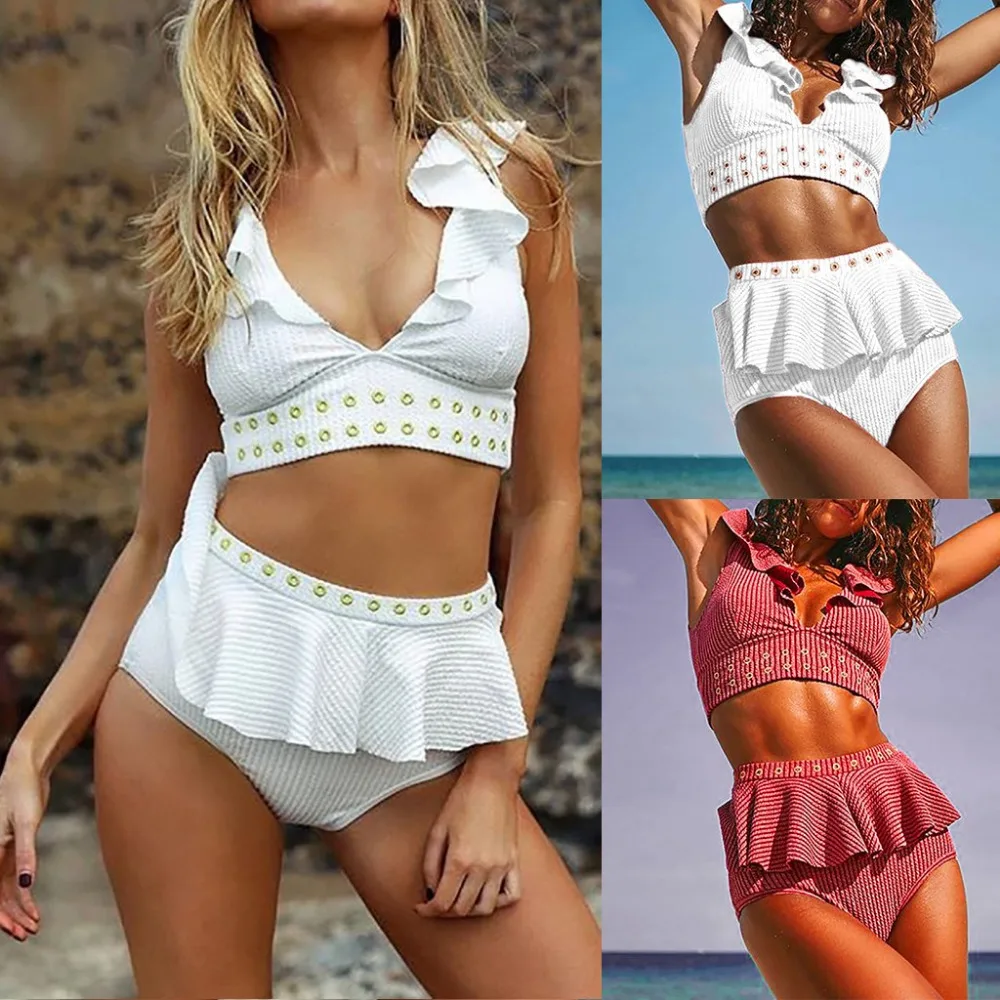 

Women's Bikini Two Piece Swimsuit Pushups Filled Bra Swimwear Beachwear Bather Swimwear Fancinating Women's Swimsuits Biquini