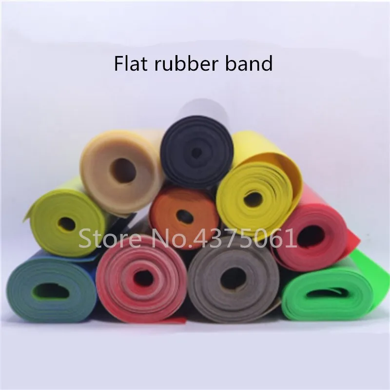 

Slingshot flat rubber band thickness multicolor catapult natural latex flat elastic elasticity for hunting