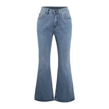 Весна Осень в западном стиле модные тонкие сексуальные разрезы синий SML XL XXL Женские повседневные расклешенные джинсы женские джинсовые брюки