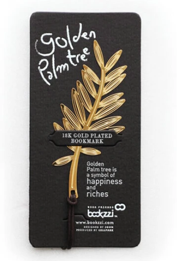 

Golden Palm Tree Bookmarks,Gold Plated Book Marker Charm Gift ,Office School Bookmarks