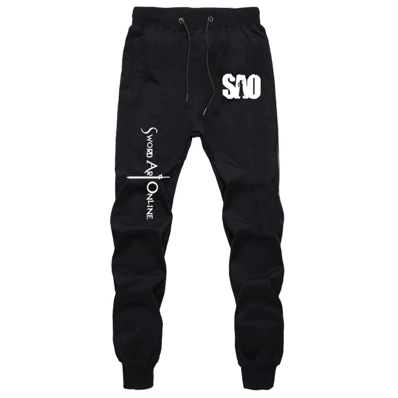 New Summer Fashion Casual Sweat Breathable Pants Casual Sword Art Online SAO Men Women Cotton Straight Jogger Jogging Trousers