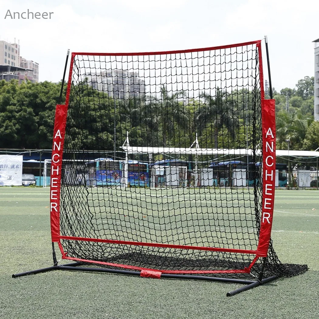 

5 x 5ft Baseball Practice Net Softball Practice Net with Bow Frame Strike Zone Target Compact Carrying Bag Outdoor Sports