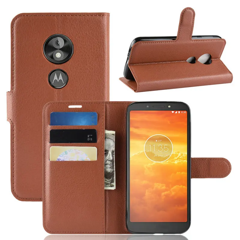 

Luxury Flip Leather Case cover for Motorola Moto E5 Play Go Android Oreo Go Edition Phone Cover Wallet case with Stand