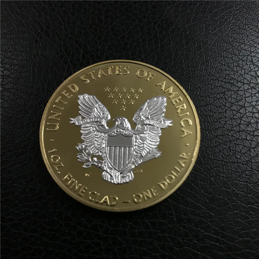 Горячая золотая монета американский золотой Орел 1 сувенирная монета. 999 Bullion Золотая круглая монета, американский золотой Орел 1 унций