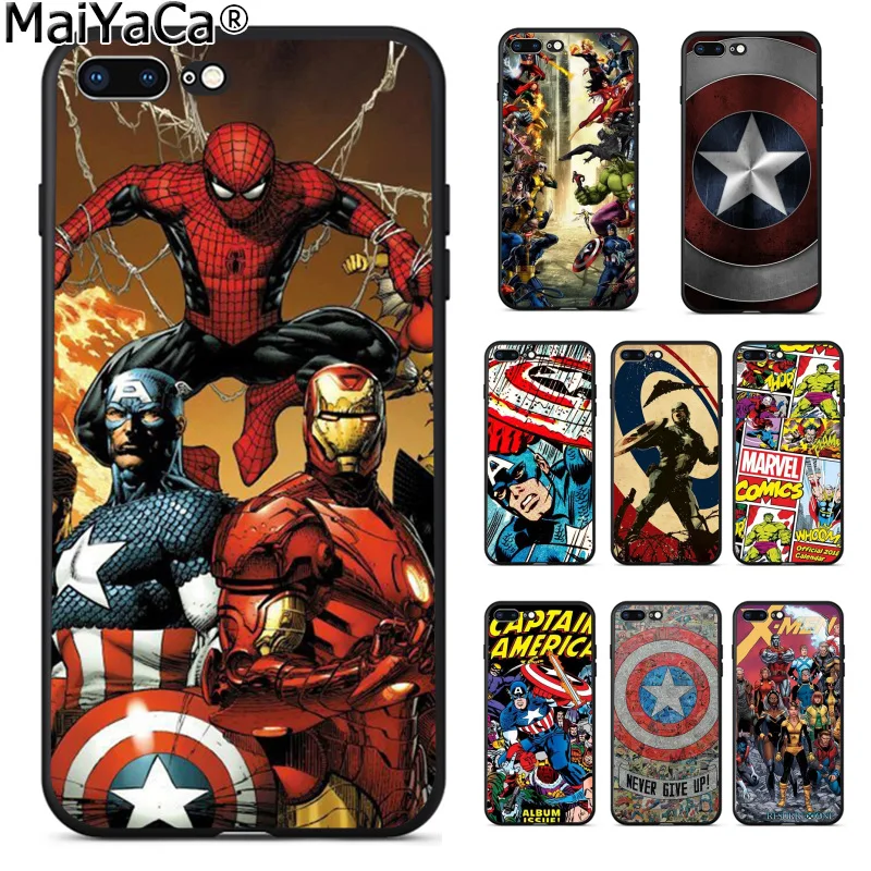 

MaiYaCa Marvel X-Men Captain America New Arrival Fashion phone case for Apple iphone 11 pro 8 7 66S Plus X 5S SE XS XR XS MAX