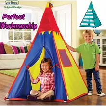 Akitoo новая ткань 100*140*100 см индийский палатки детей палатки крытый и открытый Spire палатки идеальное качество изготовления палатка подарок