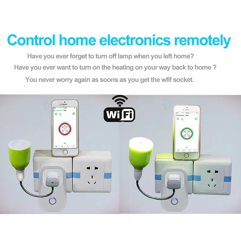 Умная розетка с Wi Fi выключатель дистанционным управлением вилка EU/US/UK умная