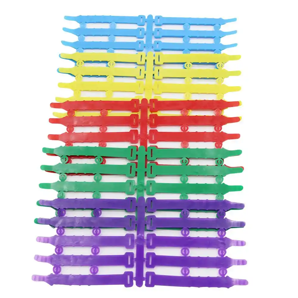 Ajustável 8-23mm frango pé anel galinheiro aves de capoeira identificação anéis alimentação suprimentos 5 cores anel 50 pces