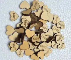 300 шт. деревянные кнопку Бусины с буквенным принтом «Love» для таблицы Украшения Свадебные украшения Подставки для фотографий