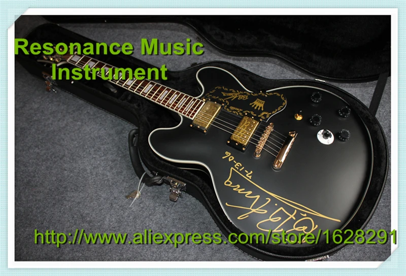 

New Arrival Custom Shop ES335 Flat Paint/Matt Finish Jazz Electric Guitar B.B.King Signature With Hardcase