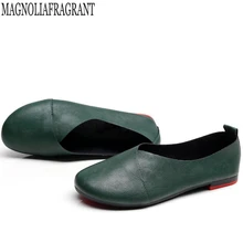 Большие размеры; обувь на плоской подошве из натуральной кожи; женские кожаные лоферы ручной работы; гибкая Весенняя Повседневная обувь; женская обувь на плоской подошве; zapatos mujer; k20