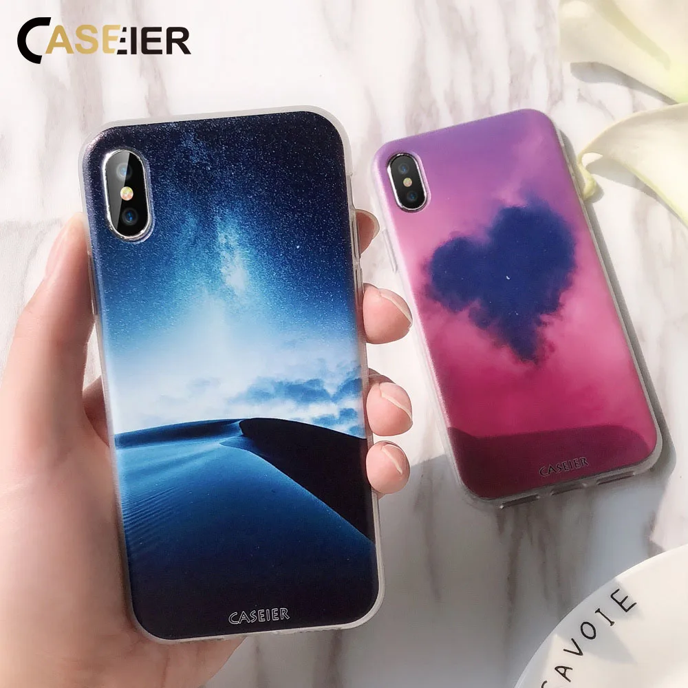 CASEIER Phone Case For iPhone X 6 s 6s 7 8 5s Luxury Soft Fitted Cover Plus 5 SE XS Max XR Pattern Silicone Cases |