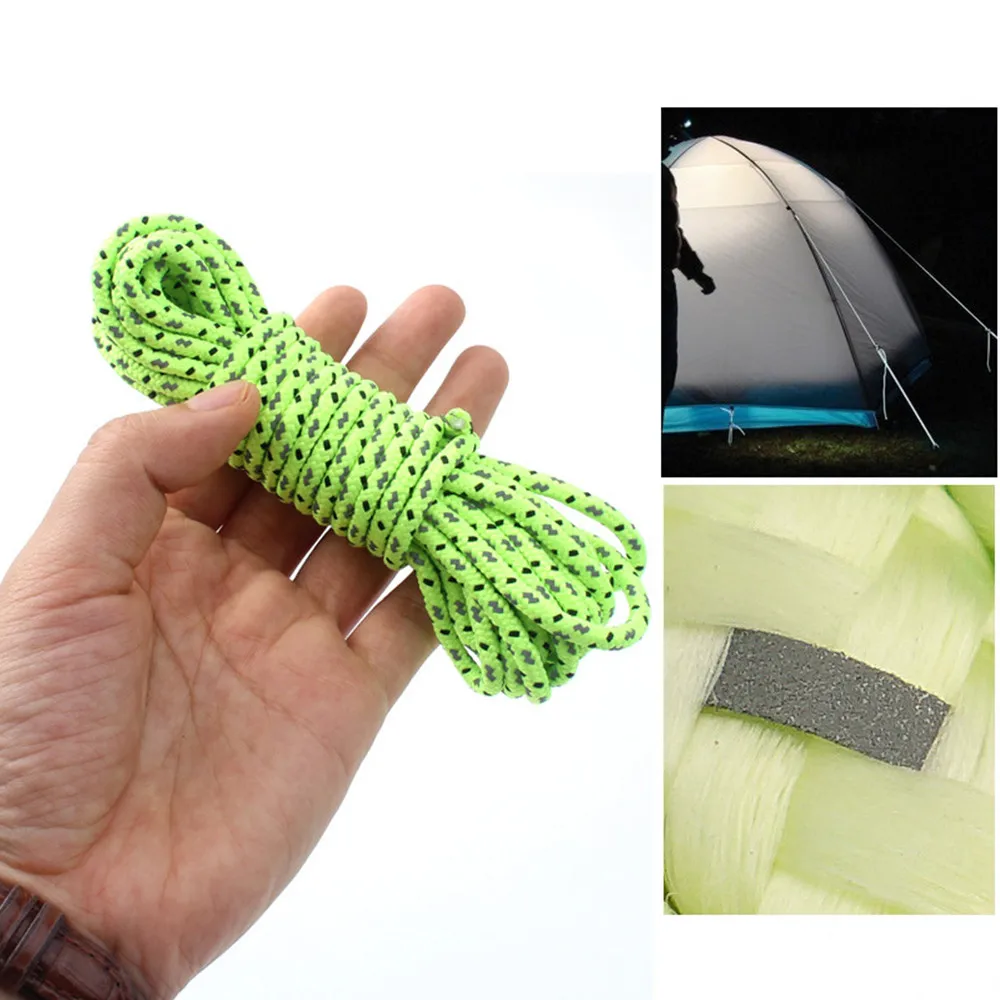 

2018 New 5M Reflective Guyline Tent Rope Guy Line Camping Cord Paracord Glow in the Dark #NE809