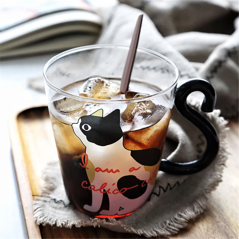 Glass Cat Mug Cute Black Cat Mug Gifts for Cat Owners 19 RegisBox -