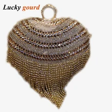 Вечерняя сумочка; BS010 модная сумочка европейский и американский Стиль в форме сердца набор шнека кисточкой Высококачественный тонкий сумочка невесты z562