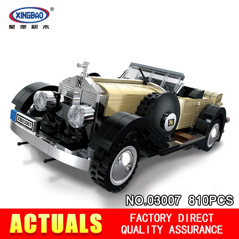 

XingBao 03007 810Pcs Creative Block MOC Technic Series The Rolls-Royce Noble Set Educational Building Blocks Bricks Toy Model