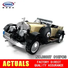 XingBao 03007 810 pcs Criativo Bloco MOC Série Technic O Rolls-Royce Nobre Conjunto Educacional Blocos de Construção de Tijolos de Brinquedo modelo