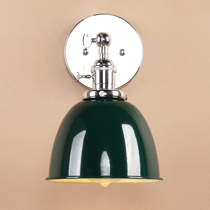 Permo современный настенный светильник Промышленный винтажный настенный светильник освещение для спальни светильник lampen современный кухонный лестничный Лофт Декор - Цвет абажура: Dark Green