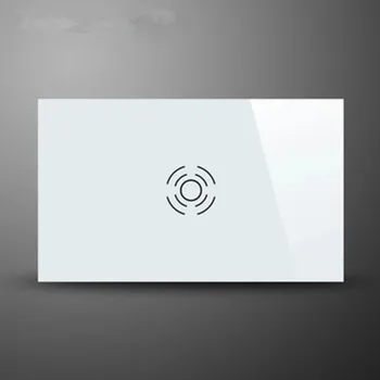 

Free Shipping Touch Doorbell Switch,White Crystal Glass Panel, AC110~240V US door bell Switch with LED indicator