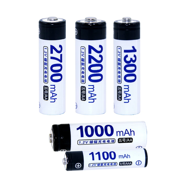 Real capacity 5 pcs AA battery AAA battery rechargeable batteries nimh