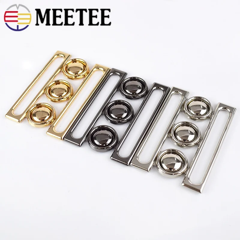 

Meetee 2pcs 60mm Metal Alloy Buckle Women Coat Waistband Belt Buckle Clothing DIY Craft Decoration Hardware Accessories AP578