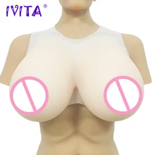 IVITA 5300g Realistic Silicone Breast Forms Fake Boobs For Crossdresser Lifelike Soft False Breasts Drag Queen Shemale