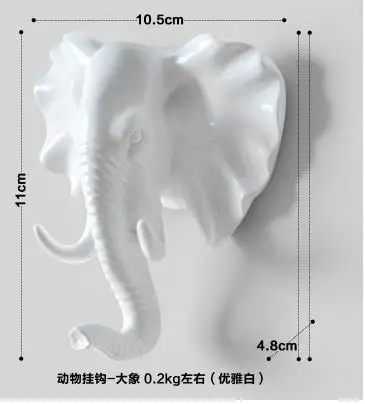 Креативный настенный крючок в виде животного, крючок-вешалка, носорог, олень, лошадь, коза, декоративный креативный резиновый крючок для ванной, Ключница на therack - Цвет: 11