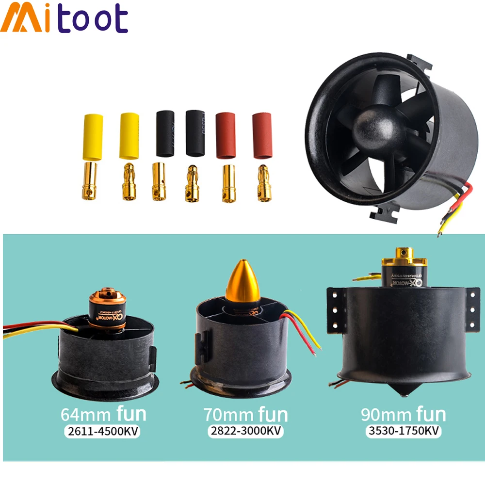 Вентилятор 70 мм мотор 3000 кв Spindle-4mm 64 двигатель 4500 канальный вентилятор 90 1750 для jet
