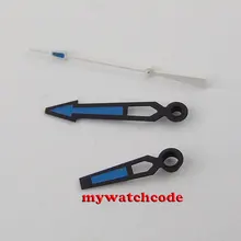 Черный край синий часы руки Калибр ETA 2836 Минчжу DG2813 автоматический механизм H38