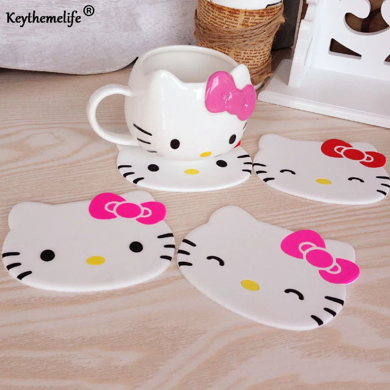 Keythemelife Cartoon 1PCS Silicone Drink Pads Dining Table Keythemelife Cartoon 1PCS Silicone Drink Pads Dining Table