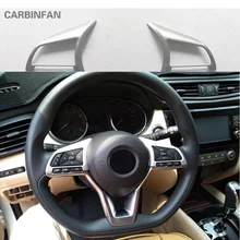 Углеродное волокно автомобильный Стайлинг рулевое колесо накладка внутренний комплект отделкой Стикеры 2 шт./компл. для Nissan X-Trail T32/космического аппарата изгой C52