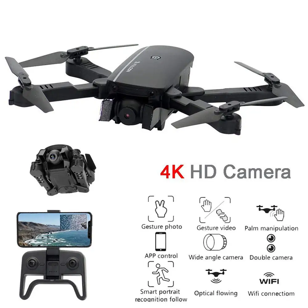 4K Дрон HD широкоугольная двойная камера Оптическое позиционирование потока Follow APP