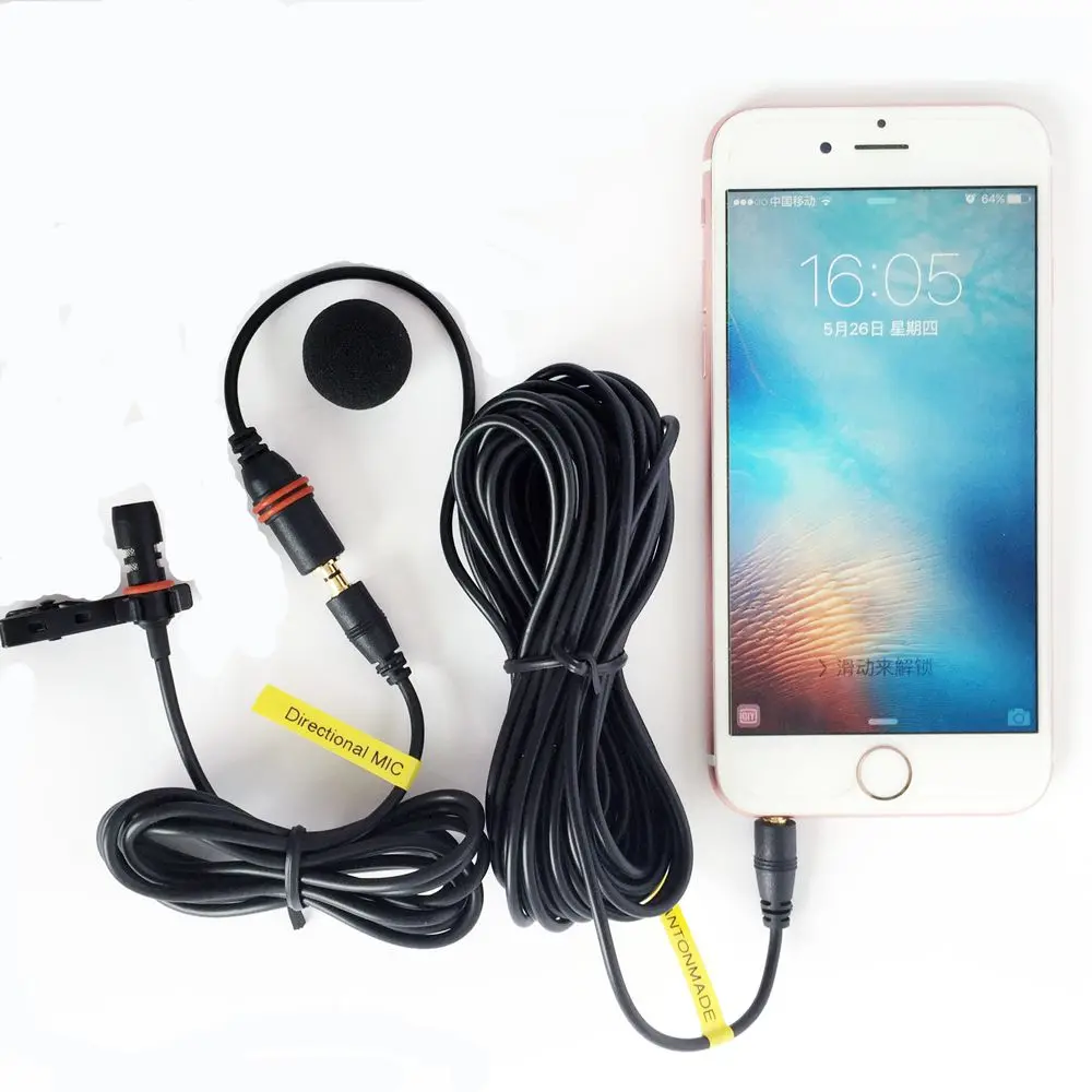

Lavalier Lapel Clip-on Omnidirectional Condenser Microphone for Iphone, Ipod Touch, Android and Windows Smartphones