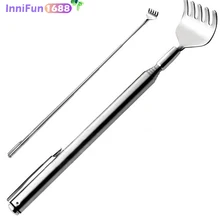 Practical Handy Portable Adjustable Stainless Pen Clip Back Scratcher Telescopic Pocket Scratching Massage Kit