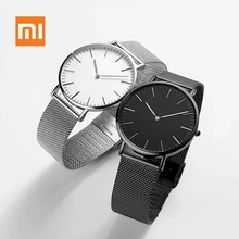 Оригинальные кварцевые часы Xiaomi Mijia TwentySeventeen серии, повседневные деловые наручные часы для женщин и мужчин, водонепроницаемые парные кварцевые часы