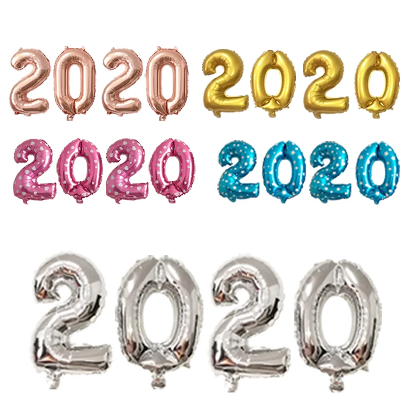 Chicinlife 4 шт. 16 дюймов розовое золото номер 2019 2020 фольгированные воздушные шары