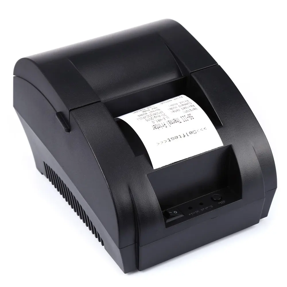 

Zj-5890K High speed low noise 58mm POS thermal Receipt printer with USB Port EU PLUG