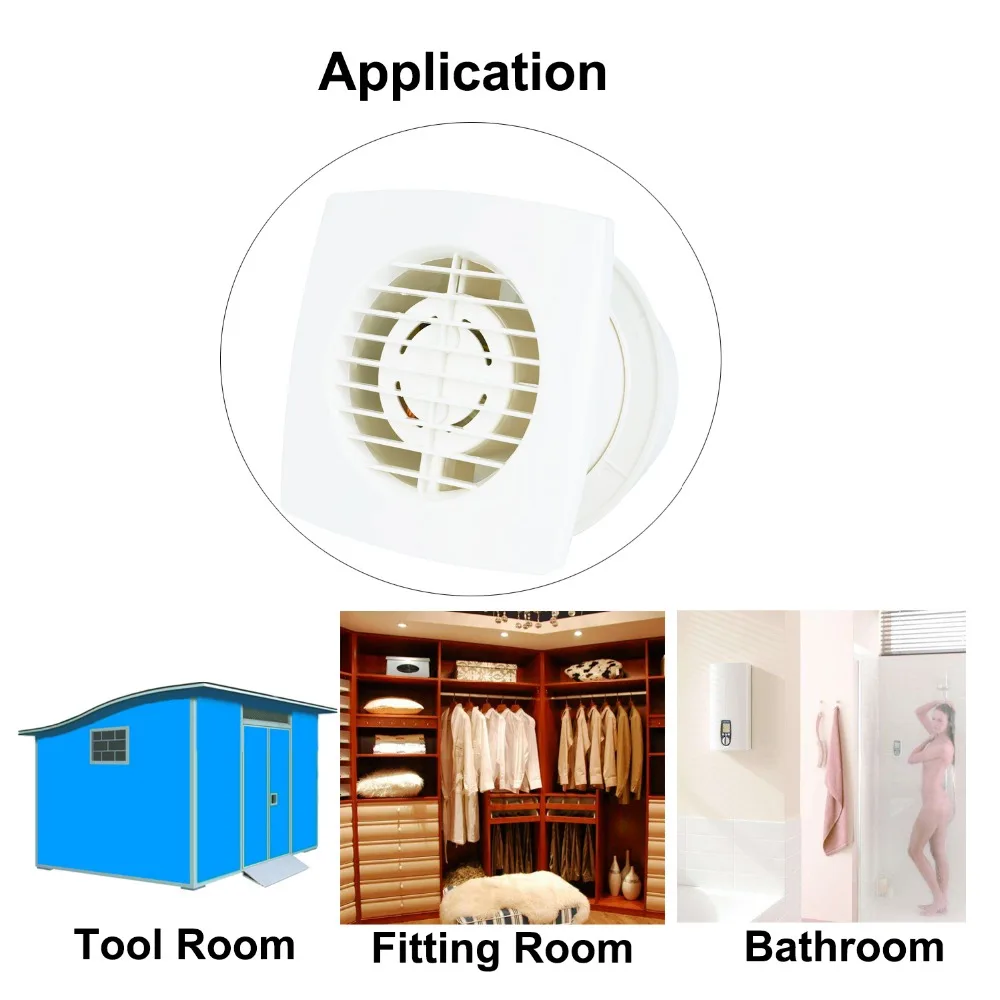 14W 4 inch Exhaust Fan Home Bathroom Kitchen Bedroom Toilet Low Noise 220V Ventilator de techo Fan Hotel Wall Silent Extractor 14W 4 inch Exhaust Fan Home Bathroom Kitchen Bedroom Toilet Low Noise 220V Ventilator de techo Fan Hotel Wall Silent Extractor