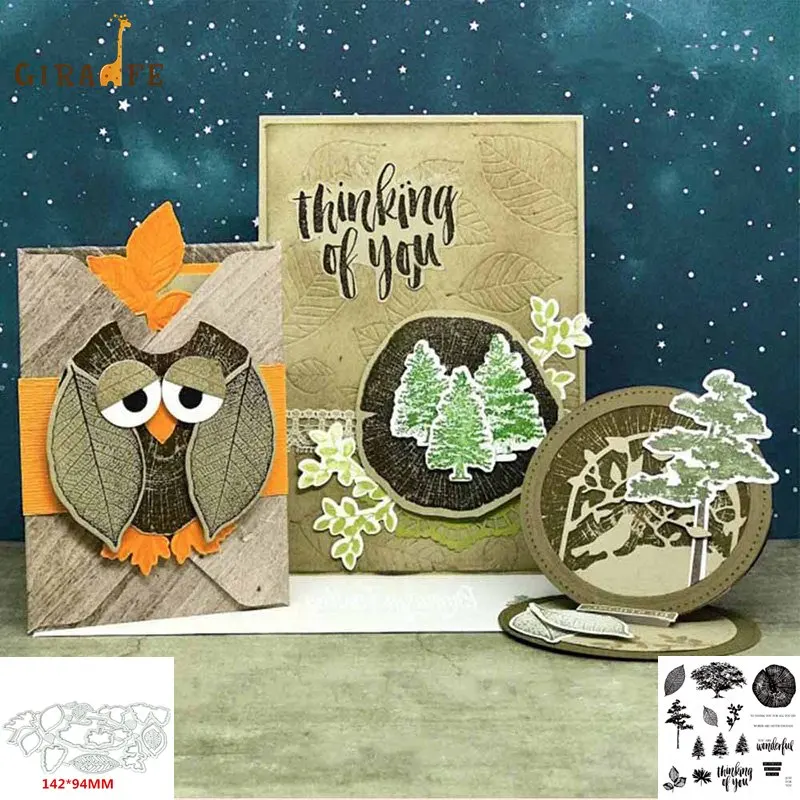 

Background leaves tree DIY Metal cutting dies and stamps For Scrapbooking Embossing Decorative Crafts DIY Paper Cards New 2019
