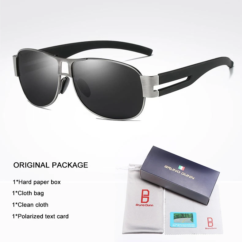 Bruno Dunn бренд ретро Алюминий+ TR90 солнцезащитные очки поляризованные Для мужчин Винтаж солнцезащитные очки для мужчин Вождение Рыбалка люнет soleil homme - Цвет линз: as picture