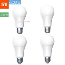 4 шт. Оригинальная лампа Xiao mi jia Aqara Zigbee версия умная светодиодная лампочка с дистанционным управлением для mi Home APP Homekit Gateway 4 шт. Оригинальная лампа Xiao mi jia Aqara Zigbee версия умная светодиодная лампочка с дистанционным управлением для mi Home APP Homekit Gateway
