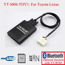 Yatour car radio USB SD AUX IN Kit for Toyota Lexus 5+7PIN